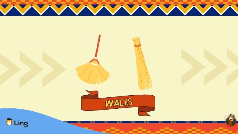 household items vocabulary in Tagalog - A photo of a walis