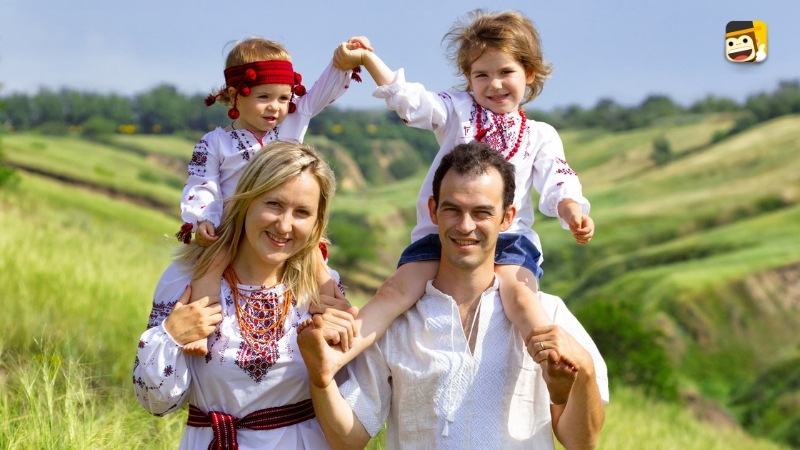 family in Ukraine