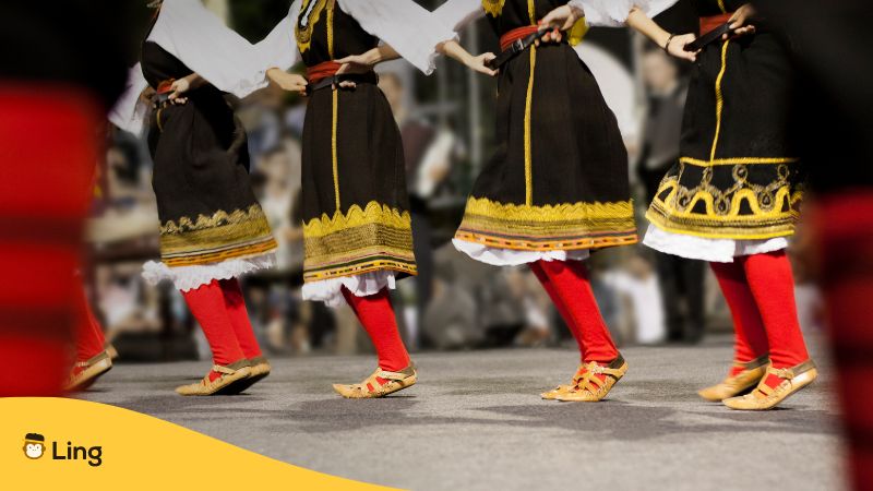 Albanische Folklore traditionelle Tracht