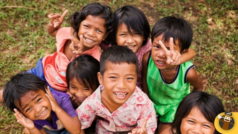 population in cambodia - cambodian children