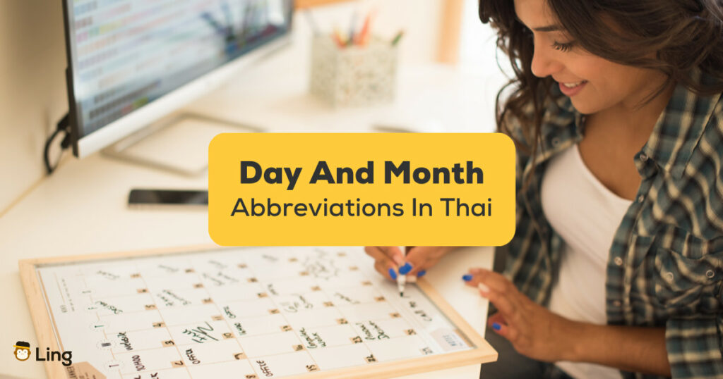 Day and Month Abbreviations In Thai