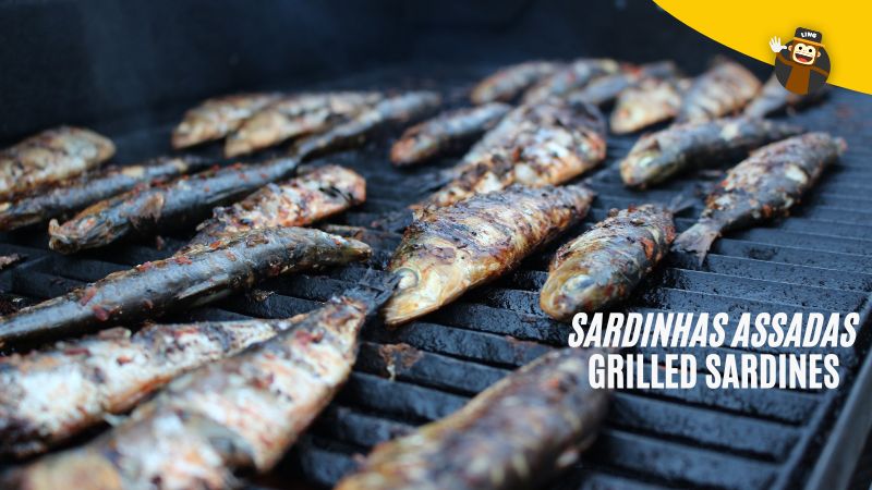 Grilled sardines portuguese dish
