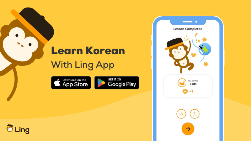 Learn Korean with ling app