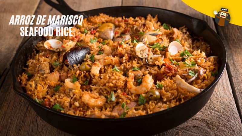 Seafood Rice portuguese dish