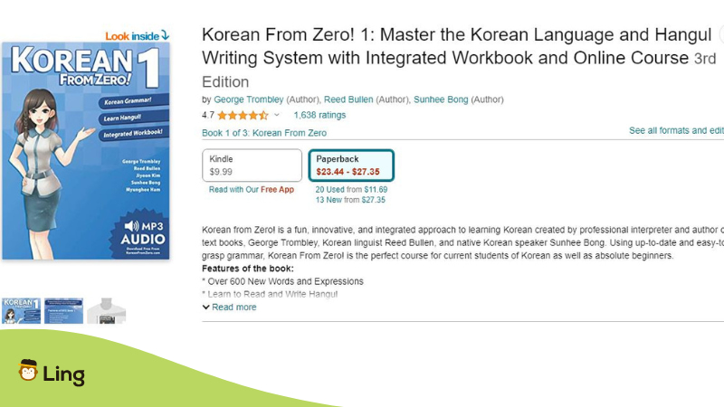 books to learn Korean From Zero