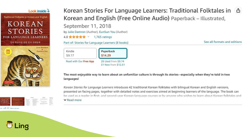 books to learn Korean Stories For Language Learners
