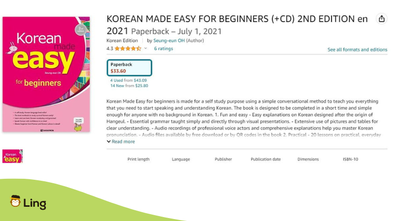 books to learn Korean made easy for beginners