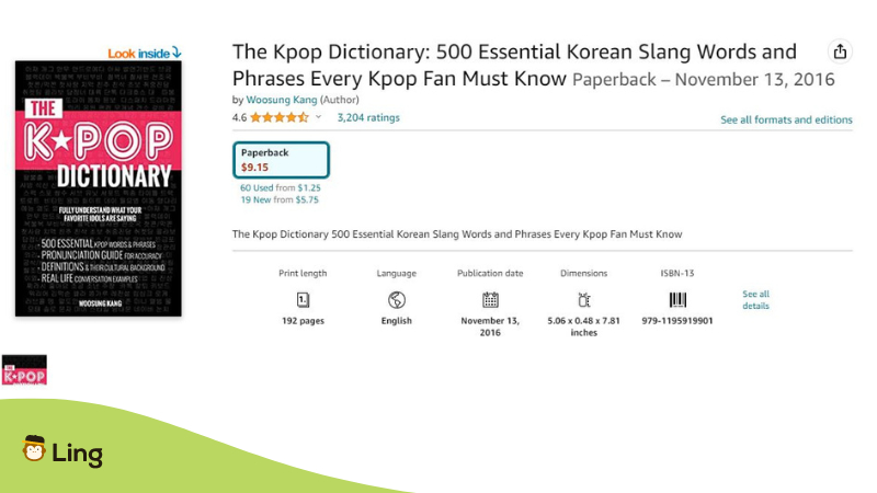 books to learn Korean the Kpop Dictionary