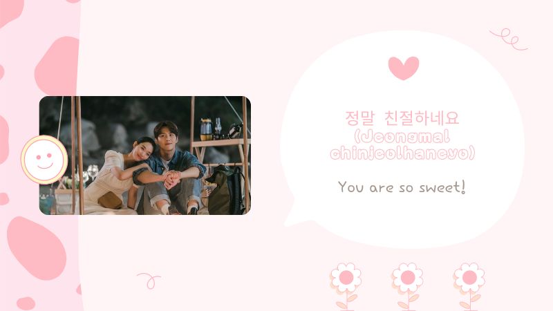 정말 친절하네요! (Jeongmal chinjeolhaneyo!)-Korean Flirting Phrases