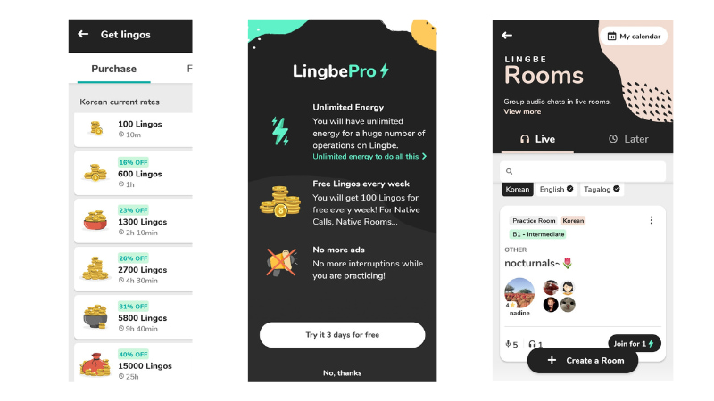 Lingbe review additional features