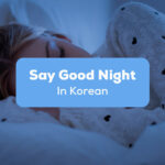 Say Good Night In Korean