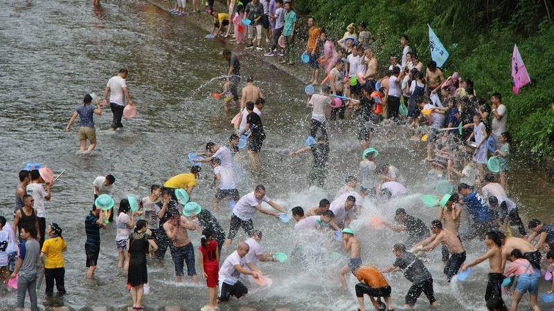 Wasserschlacht, Songkran Festival; Feste in Thailand