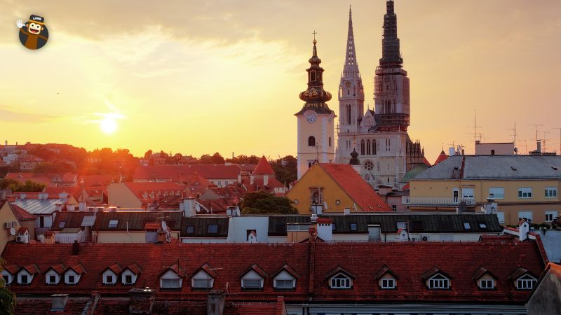 Aerial photo Zagreb Croatia