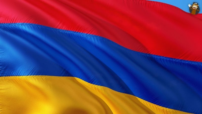 how are you in armenian; the armenia flag.