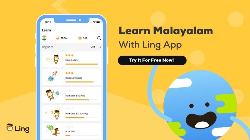 learn Malayalam with Ling App CTA