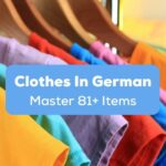 Names for clothes in German