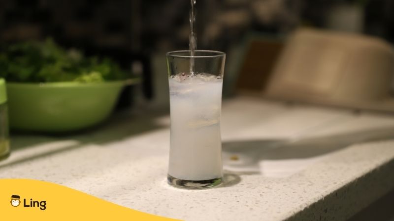 a glass of raki