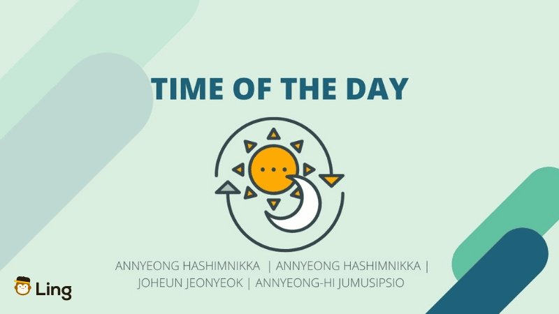 4 different basic greetings for different times of the day