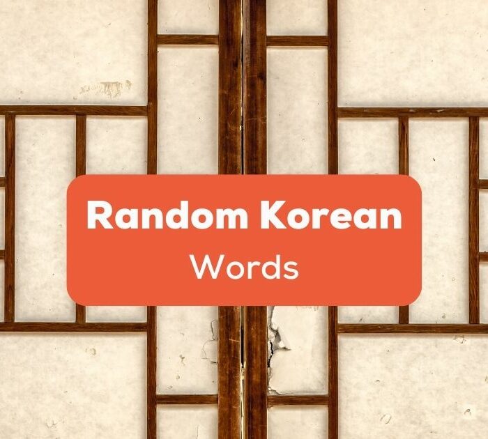 Random Korean Words
