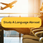 Study a language abroad-man at the airport.