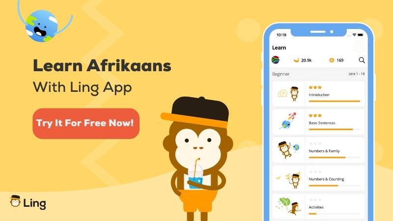 Learn Afrikaans Ling app