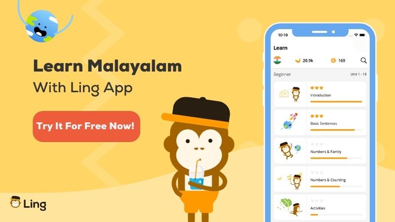 Learn Malayalam with Ling app - CTA
