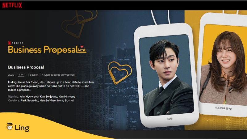 Korean shows on netflix-Ling-Business Proposal