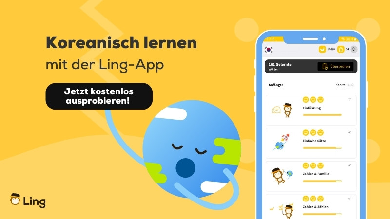 Koreanisch lernen mit der Sprachlern-App Ling