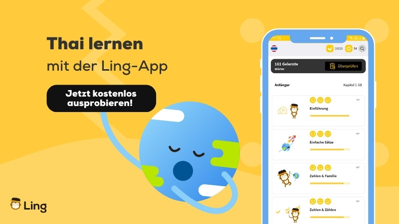 Thai lernen mit der Sprachlern-App Ling
