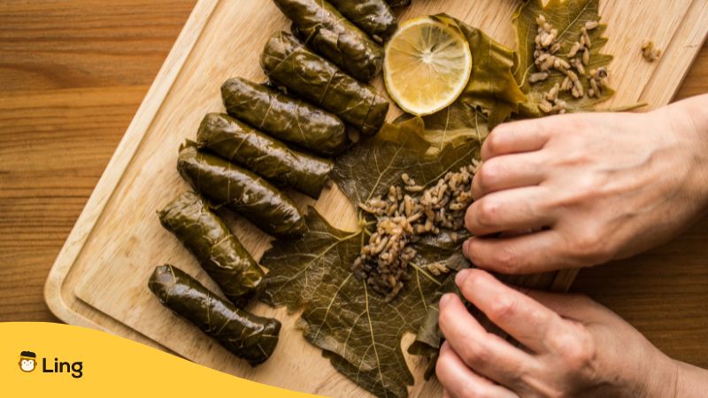 Stuffed grape leaves -Turkish Foods & Beverages 