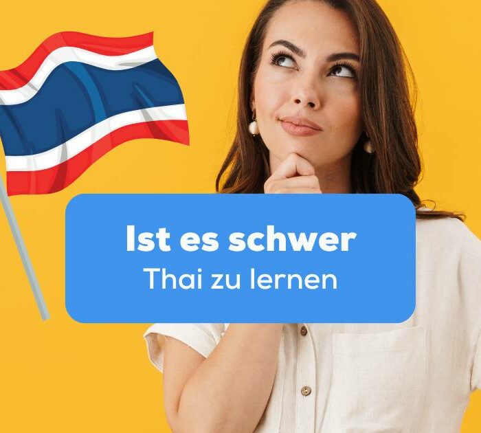 Brünette Frau fragt sich, ist es schwer Thai zu lernen?