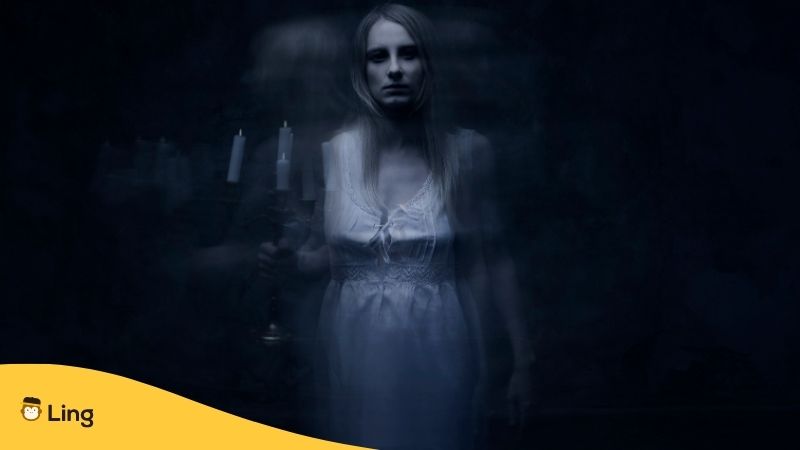 Haunted Places In Estonia Ghostly Woman Holding A Candle