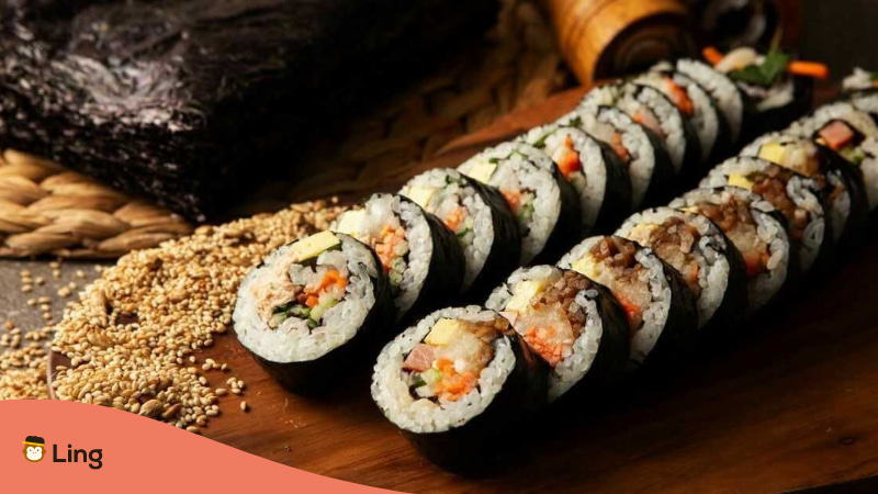 Korean food gimbap