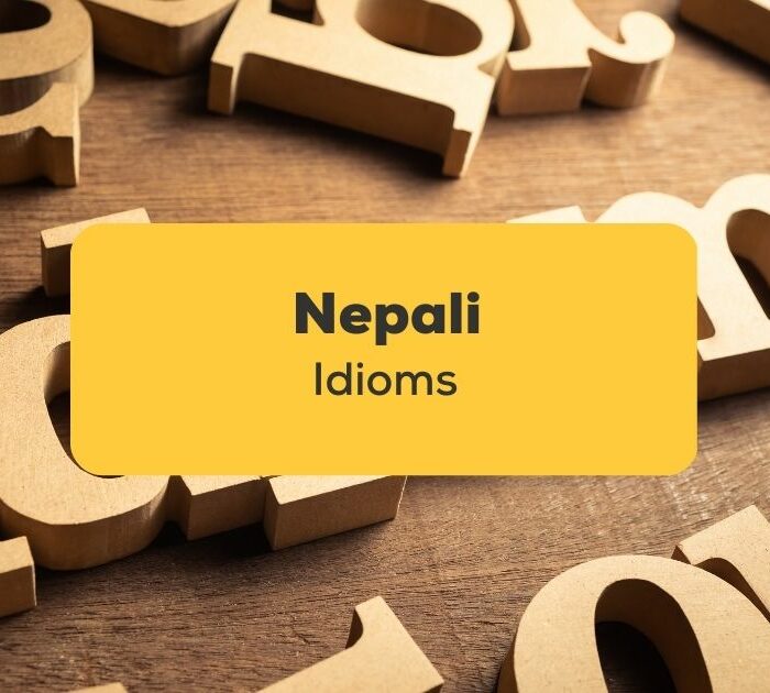 Nepali Idioms_ling app_learn nepali_idioms wooden letters