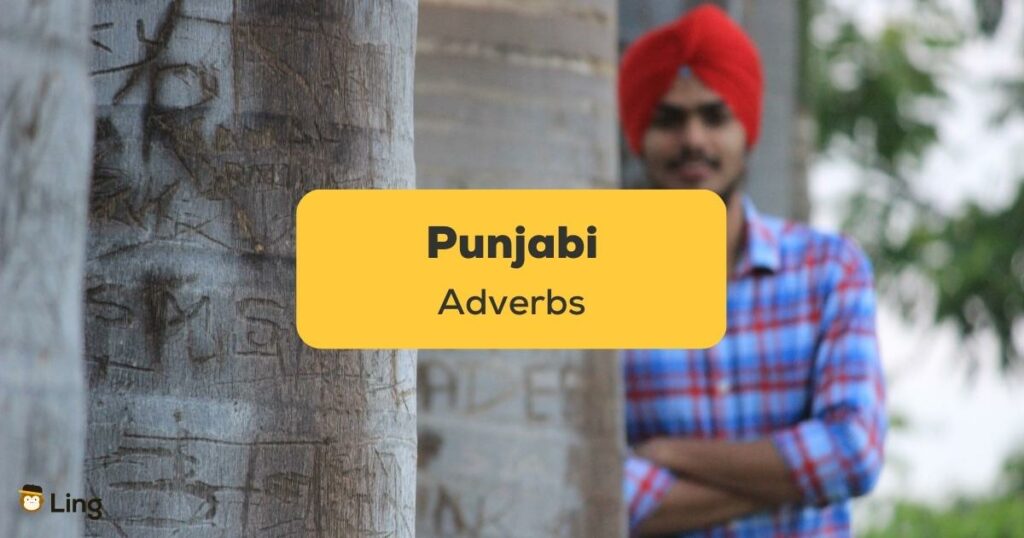 Punjabi-adverbs-man-standing-along-trees