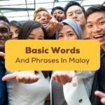 American learning basic words and phrases in Malay from Malaysian people.