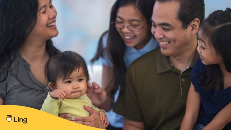 Filipino family speaking Tagalog
