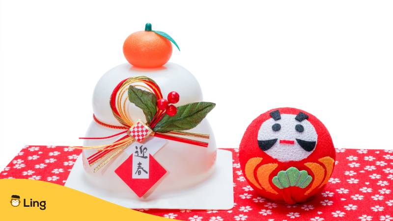 Japanese Ornament Kagami Mochi served for New Year