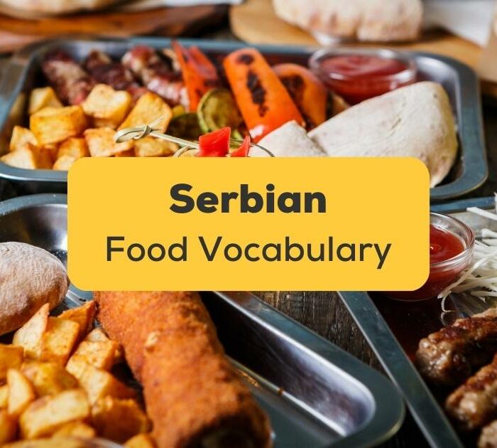 Plat with various Serbian dishes, learn Food Vocabulary in Serbian with Ling app