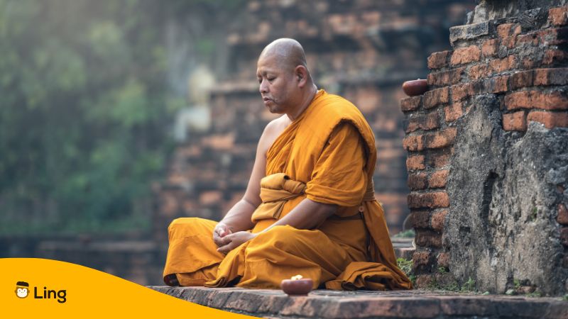 Thai monk thai buddhist chant words