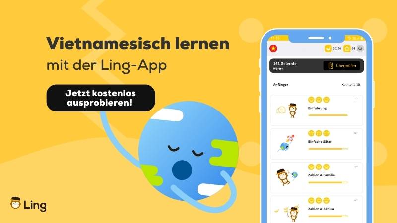 Vietnamesisch lernen mit der Sprachlern-App Ling