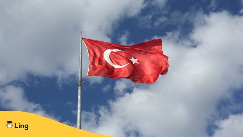Turkish Alphabet - Turkish flag