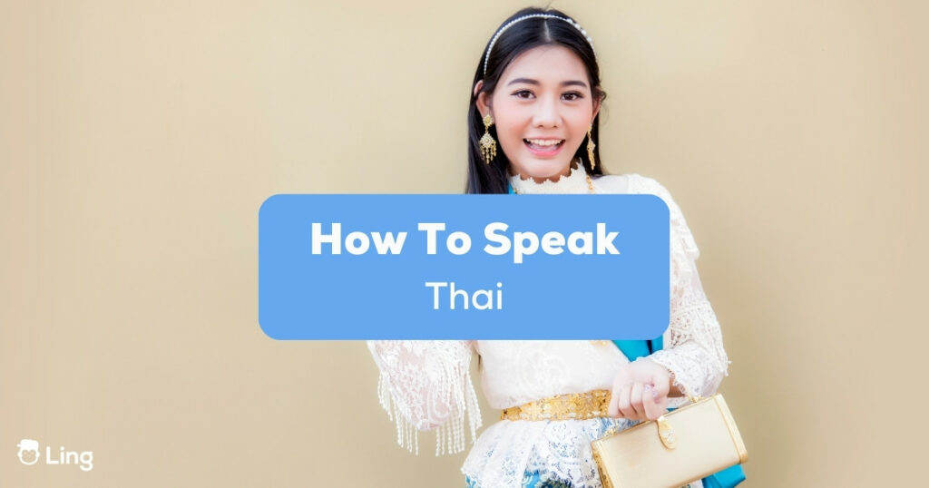 A fancy lady learning how to speak Thai.