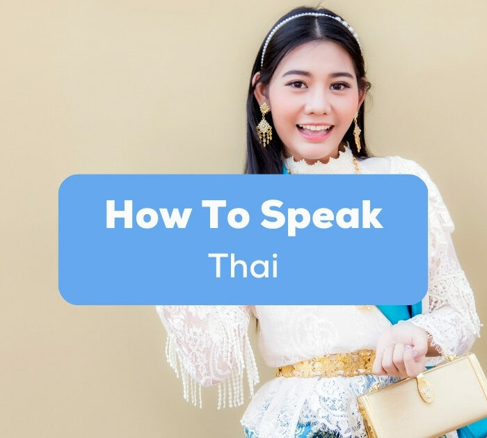 A fancy lady learning how to speak Thai.