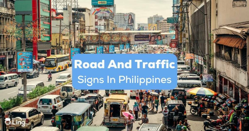 Pedestrians not following road and traffic signs in Philippines.