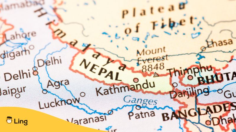 Nepali Weather Vocabulary_ling app_learn nepali_Nepal Map