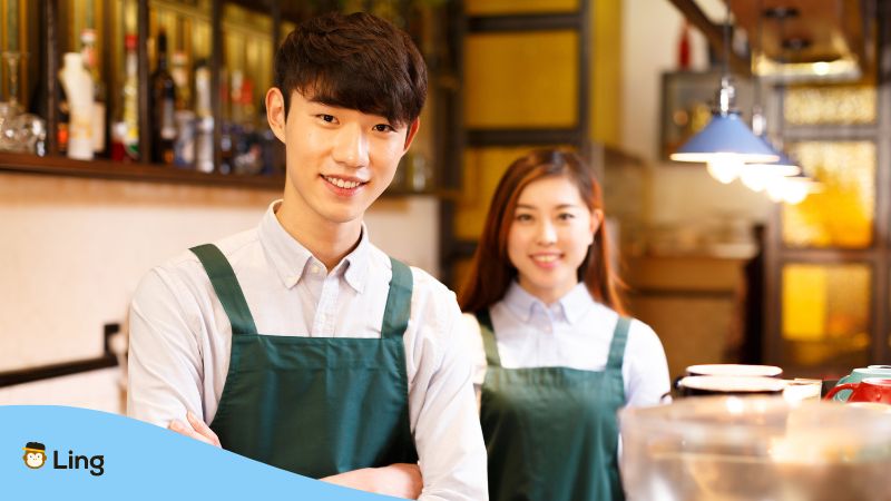Order Coffee In Korean Ling App barista