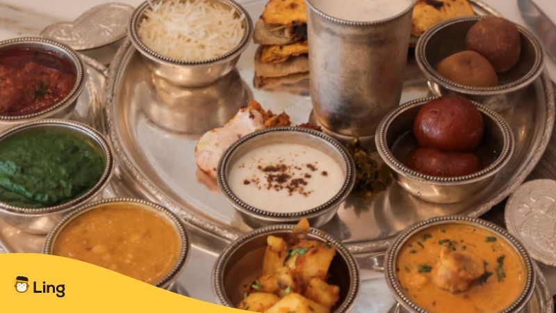 Punjabi Restaurant Vocabulary Ling app learn Punjabi Thaali