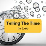 Clock for telling the time in Lao Ling app