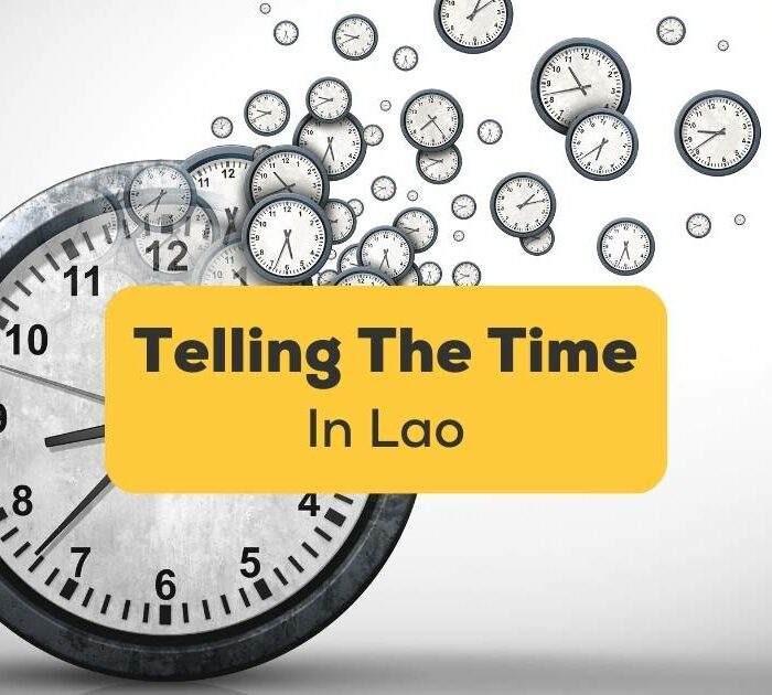 Clock for telling the time in Lao Ling app